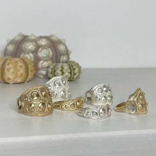 Mermaid serie - ringe i guld 14kt og sterling sølv