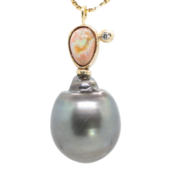 Tahiti i guld 14kt med opal & brilliant